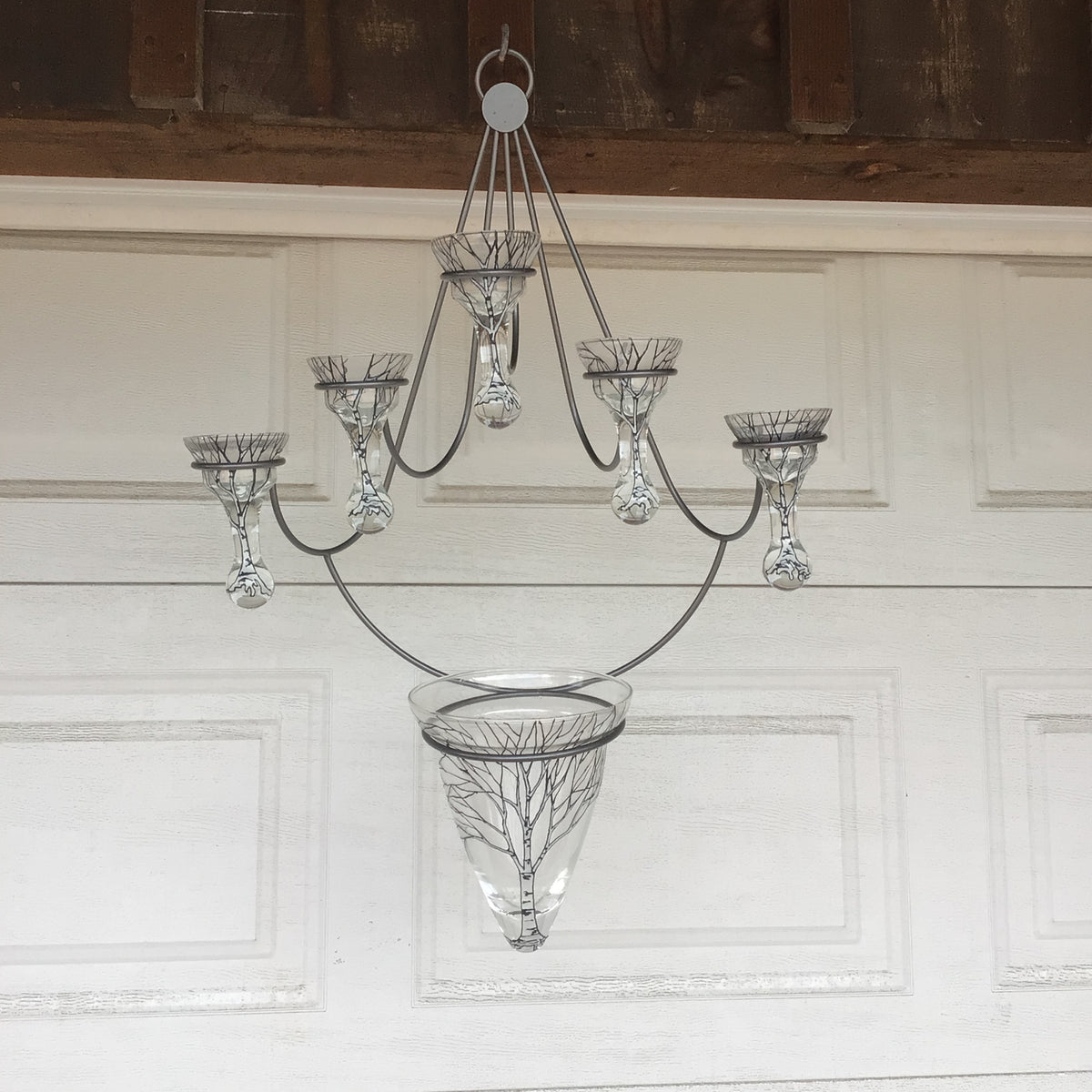 Wrought Iron Candle Chandelier