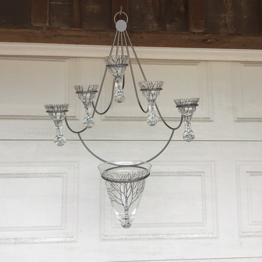 Wrought Iron Candle Chandelier