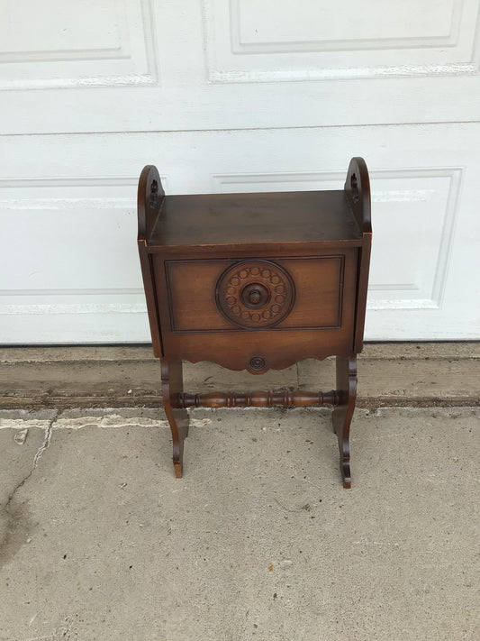Vintage Solid Walnut Humidor Cigar Box