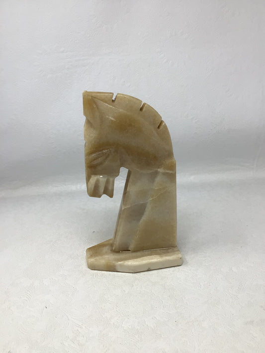 Vintage Onyx Horse Head Bookend