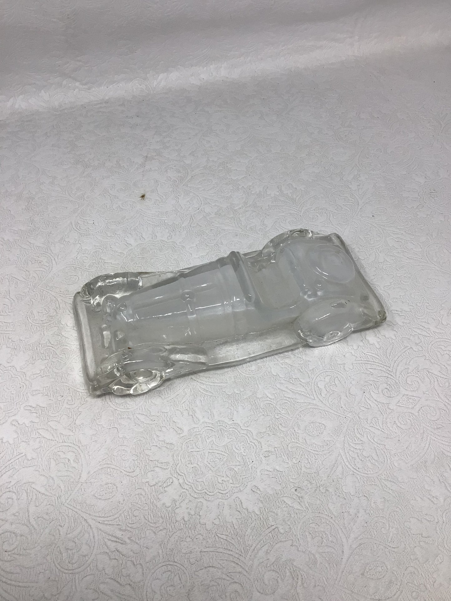 Vintage Crystal Pressed Glass Car