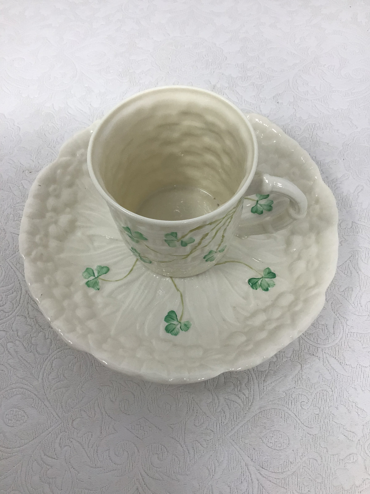 Vintage Belleek Tea Cup & Saucer