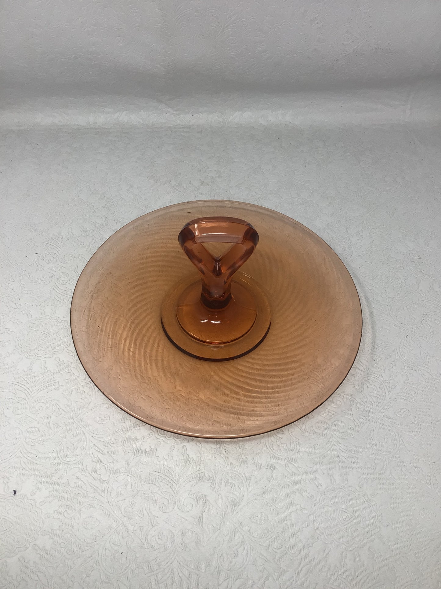 Vintage Pink Depression Glass Serving Tray