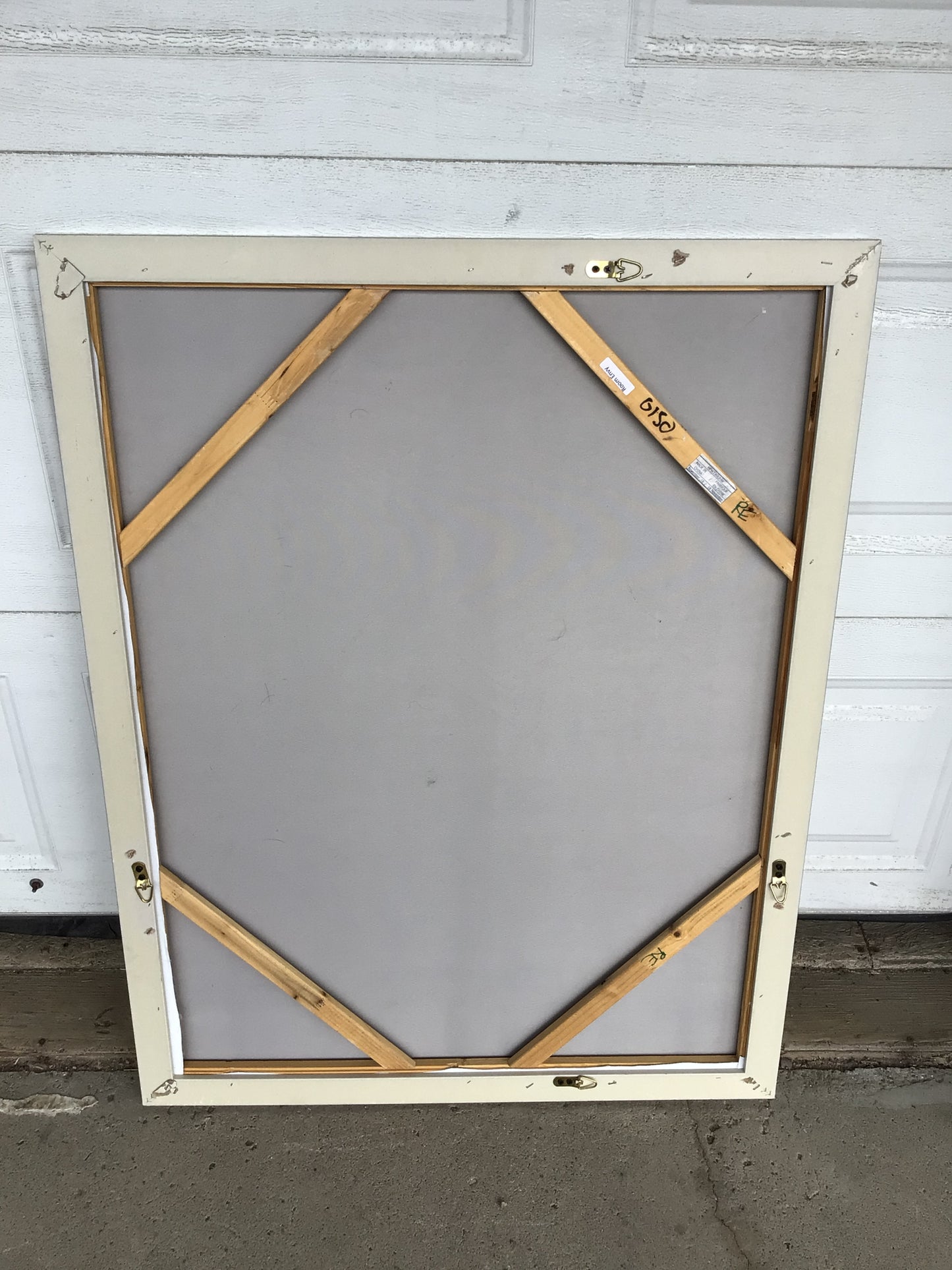 Abstract Painting In Silver Metal Frame