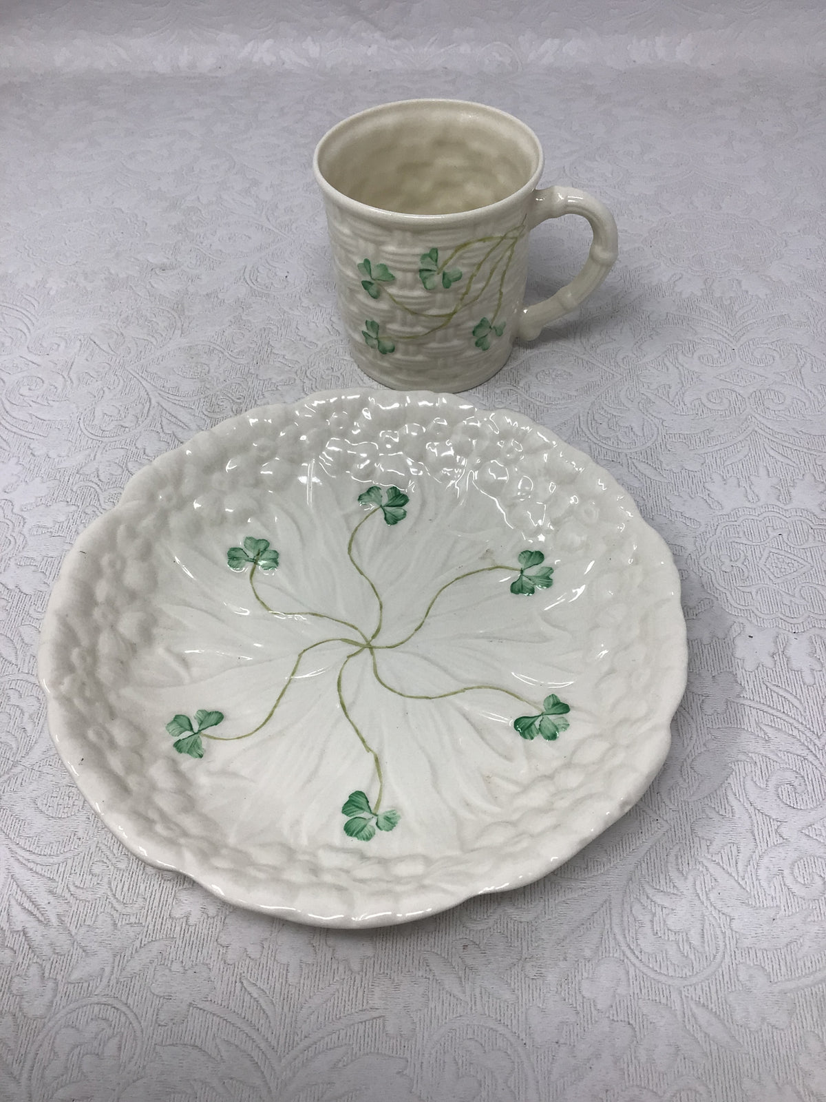 Vintage Belleek Tea Cup & Saucer