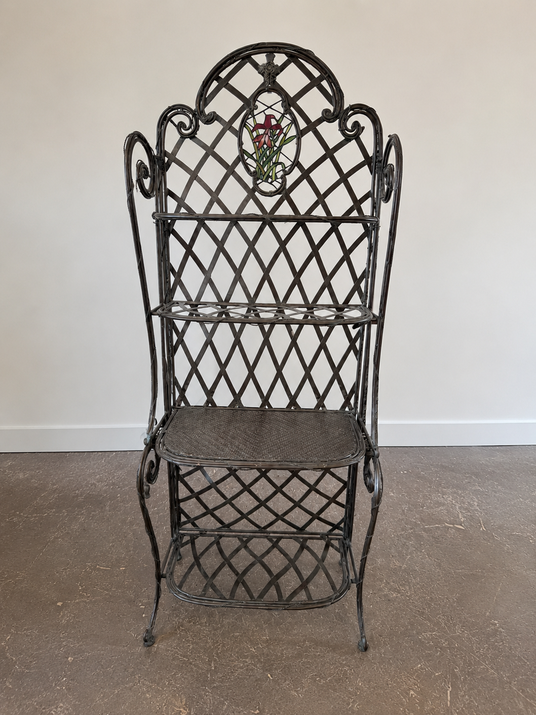 Vintage Wrought Iron Baker's Rack