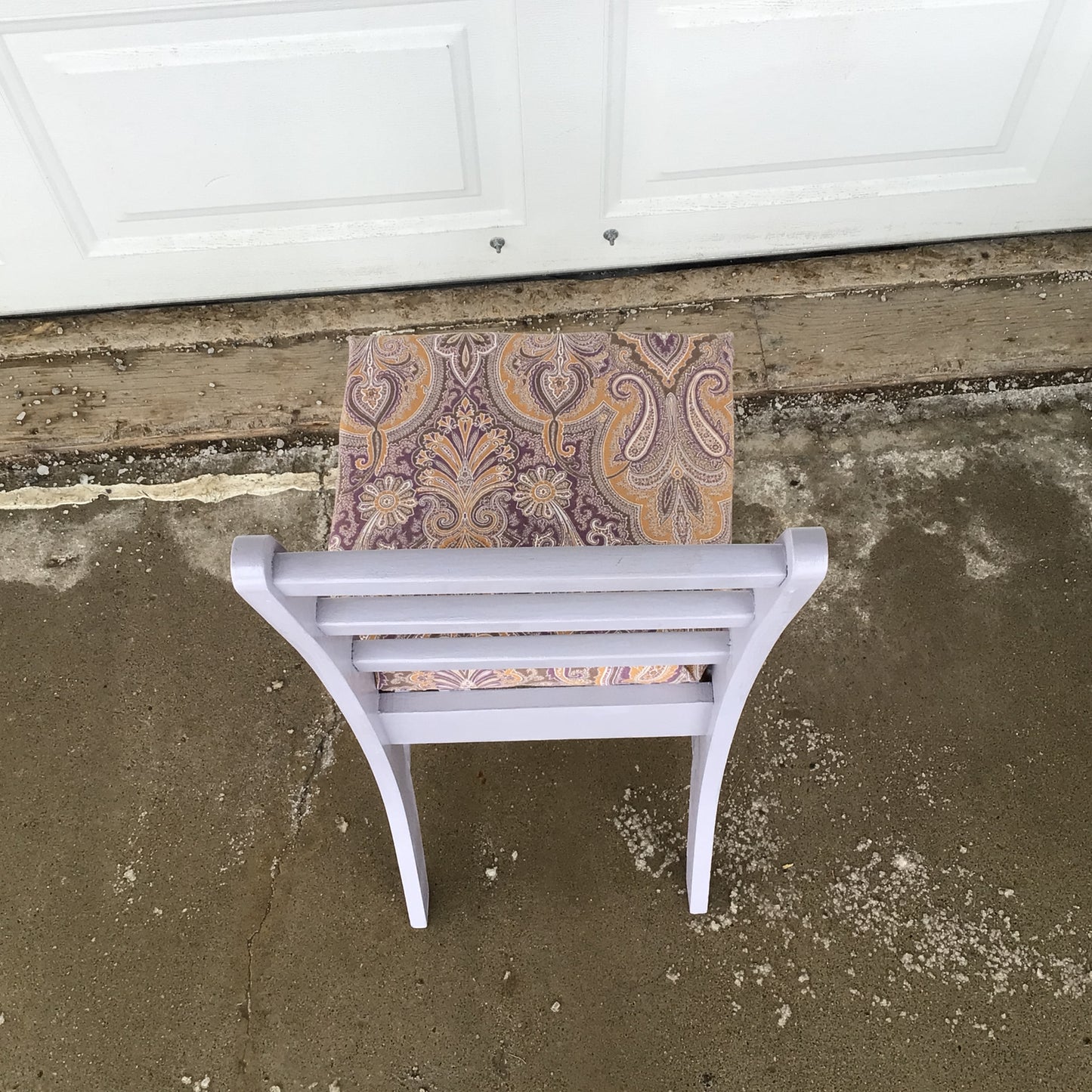 Lavender Kid’s Chair with Paisley Print