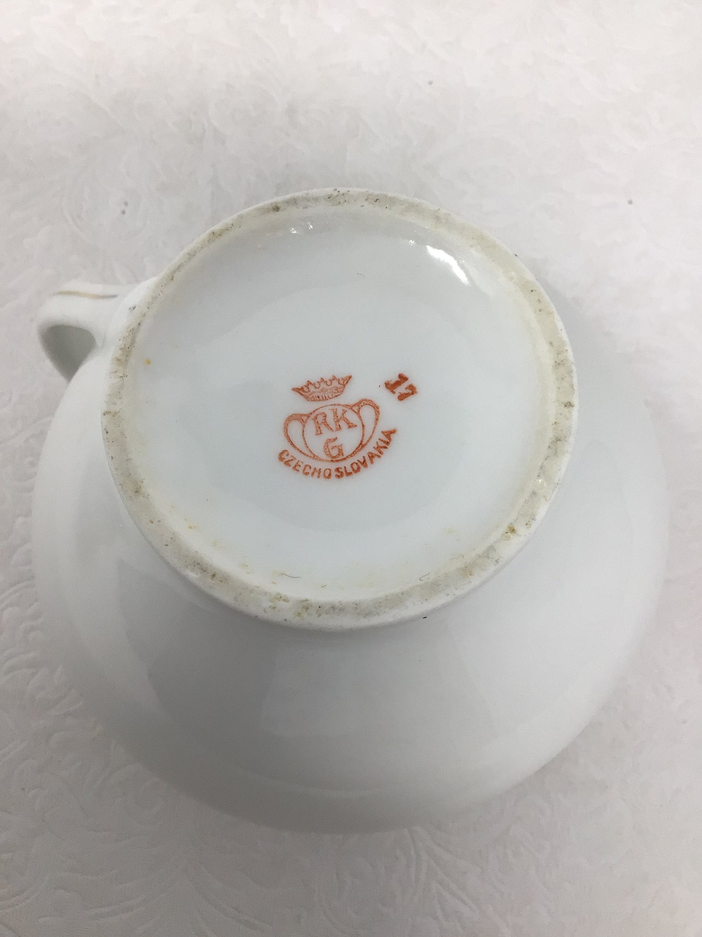 Creamer and Sugar with Floral Pattern
