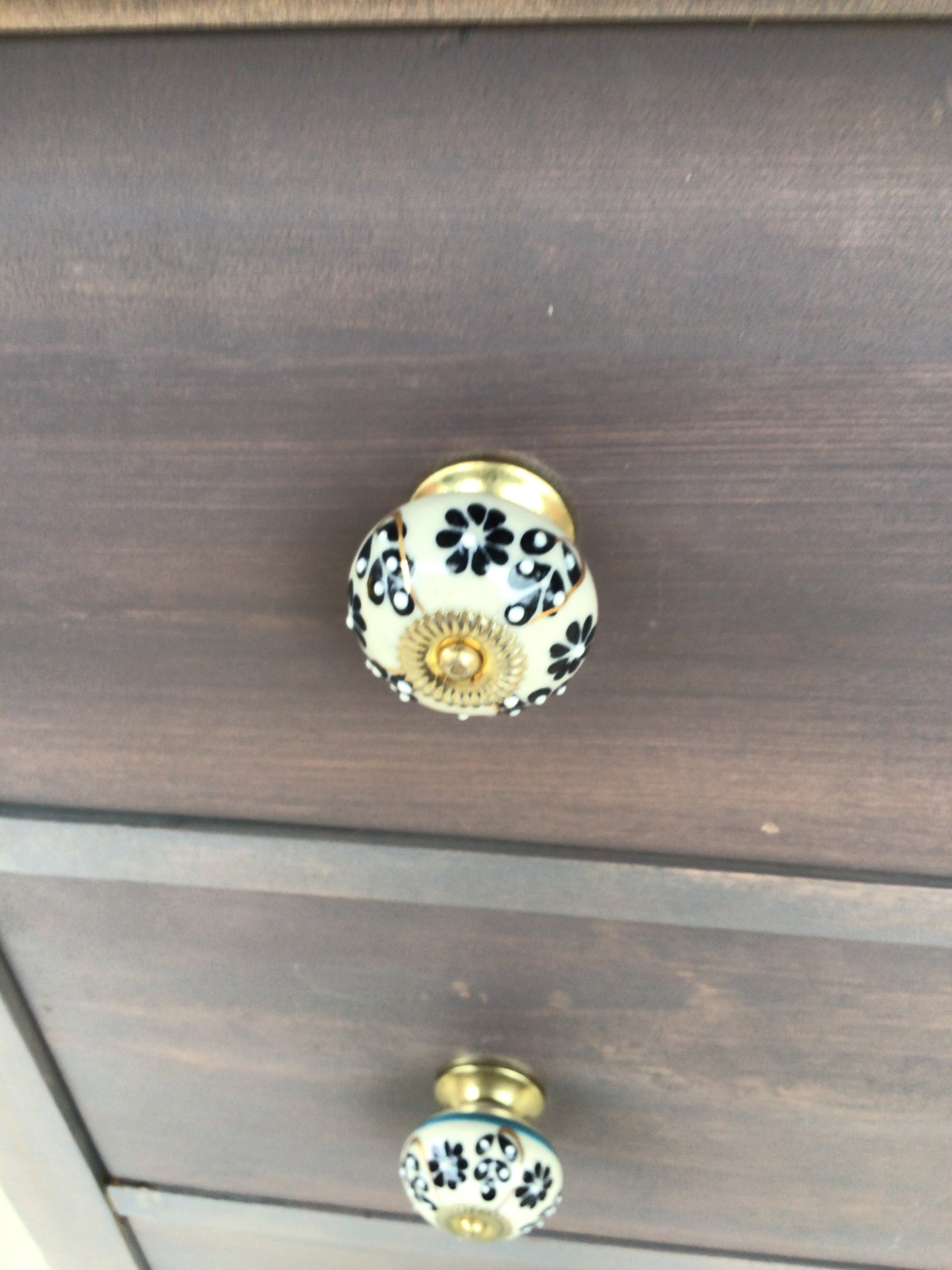 Soft Brown Refurbished Dresser with Antique Knobs
