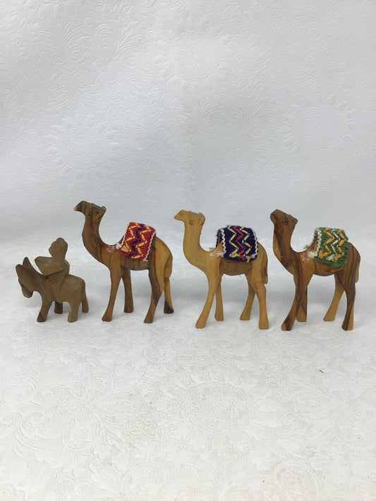 Set of Hand Carved Wooden Animals