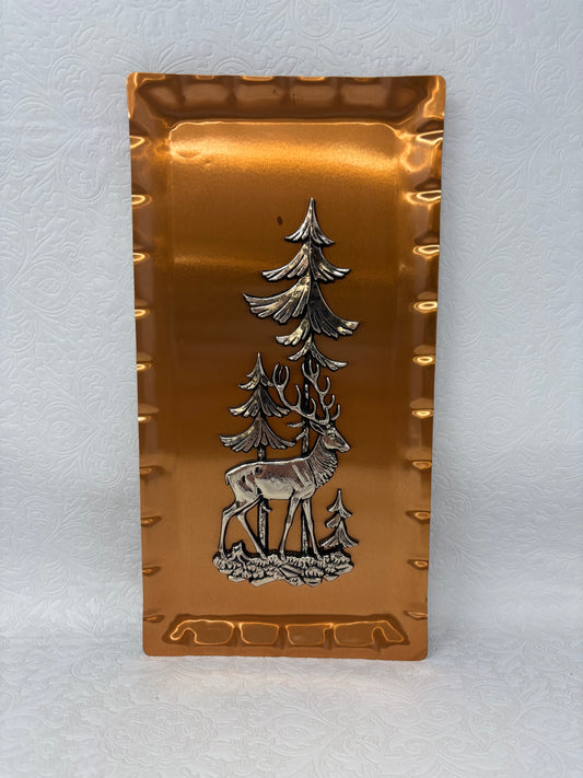 Copper Wall Plaque with Deer