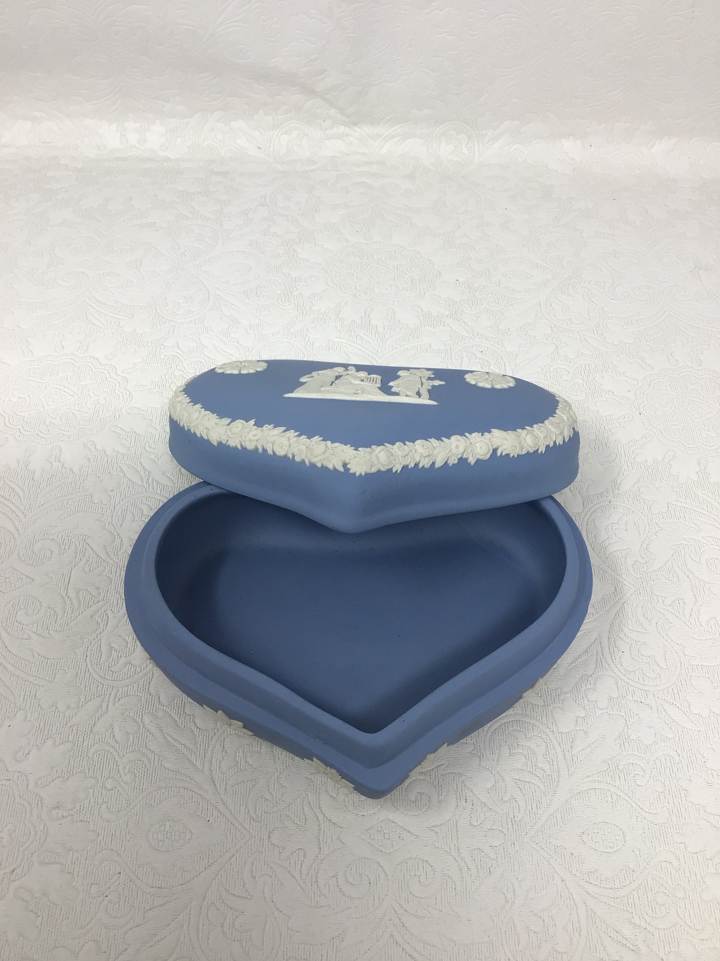 Wedgwood Jasperware Blue Heart Trinket Box