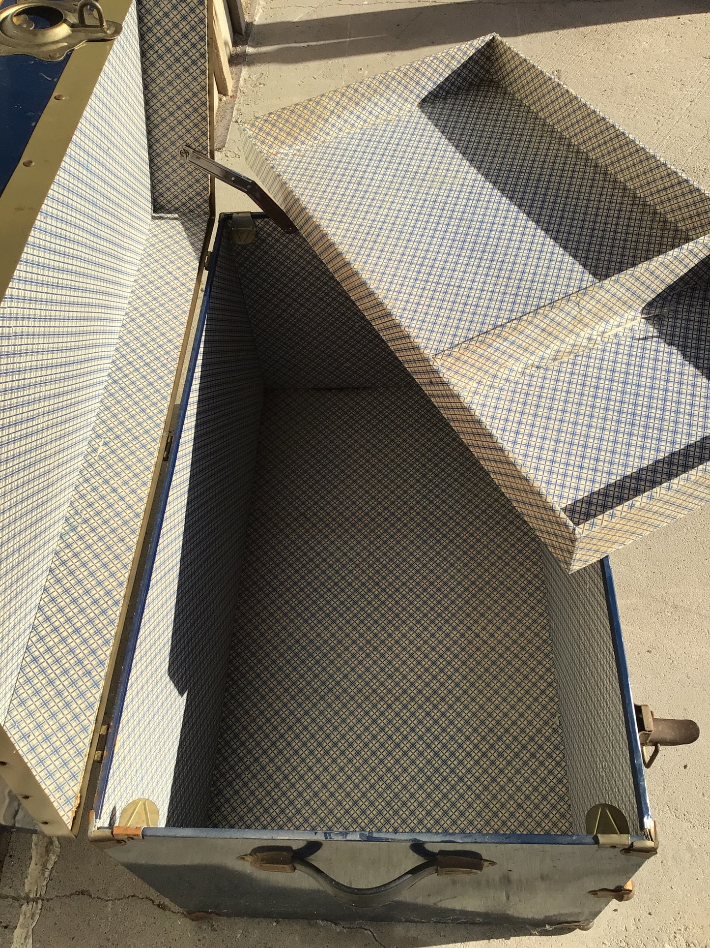 Vintage Union Trunk & Luggage Co. Blue Chest