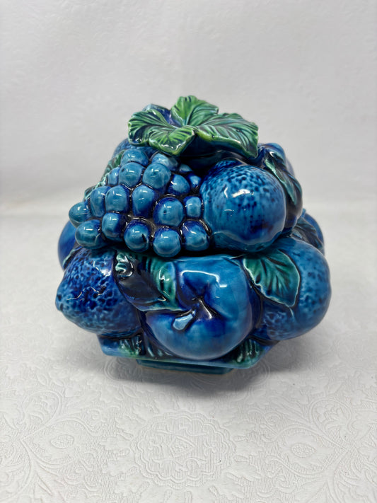1960’s Inarco Blue Indigo Mood Fruit Cookie Jar