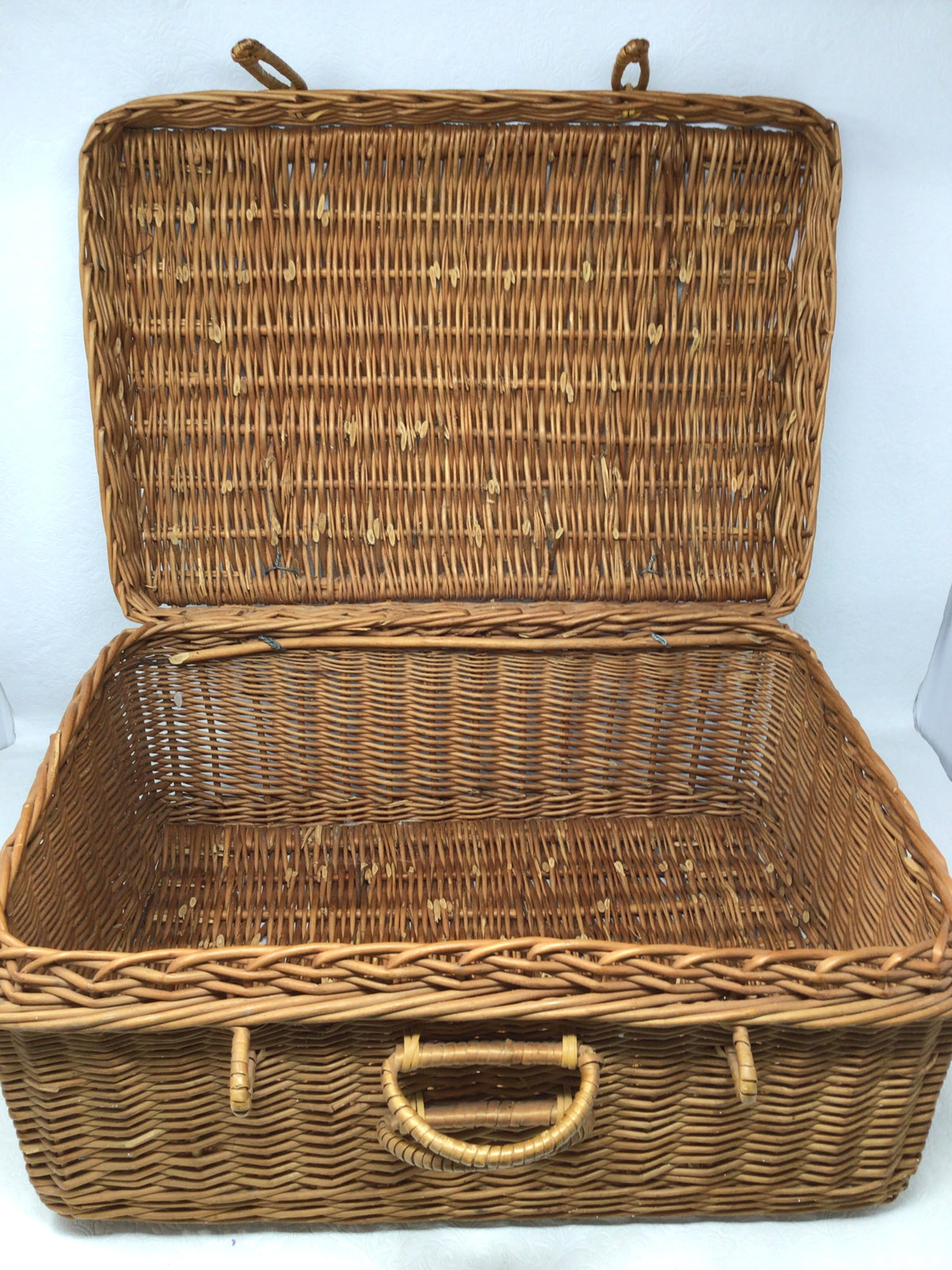 Hand-Woven Wicker Basket