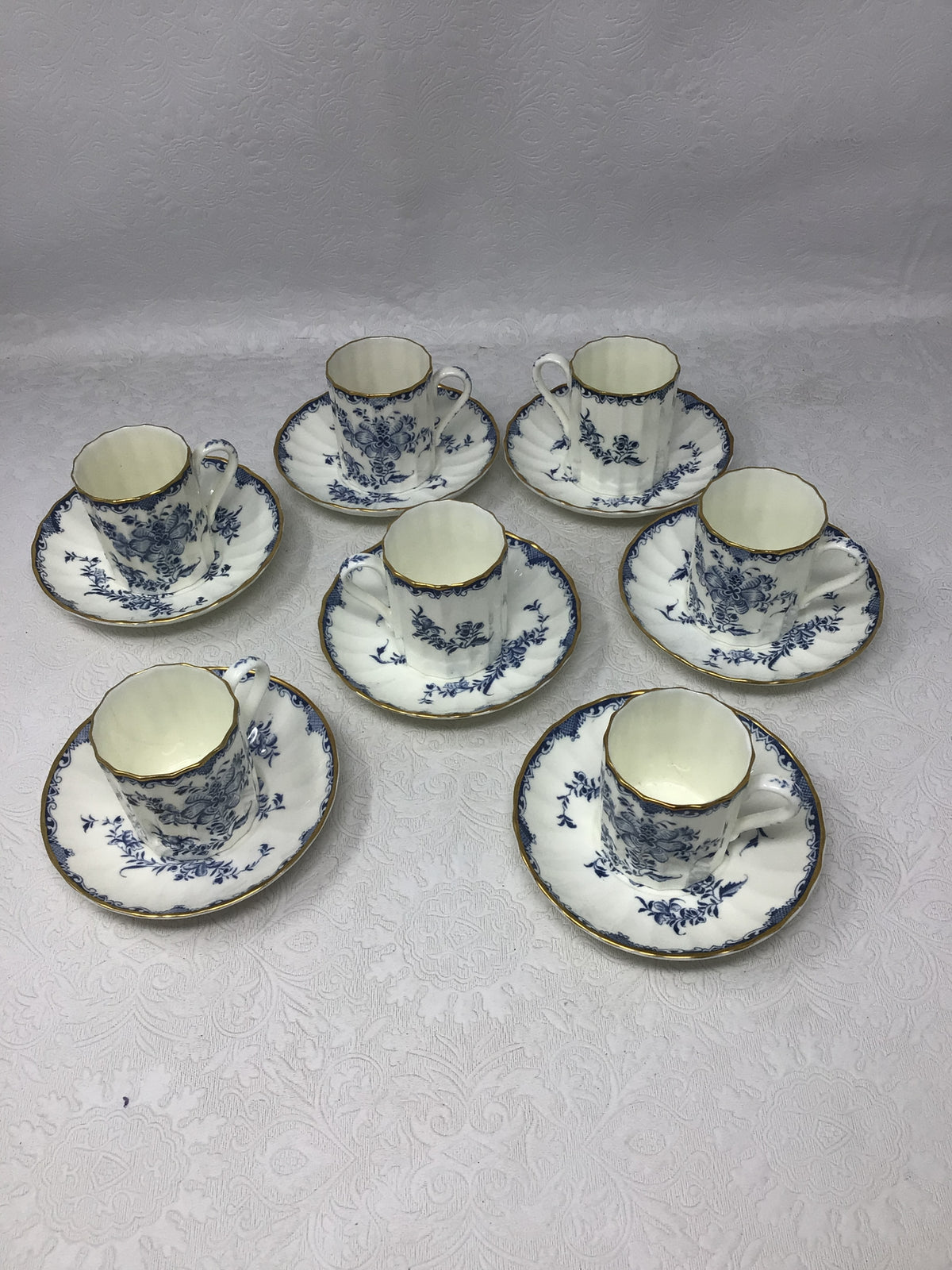 Set of Seven Demitasse Cup & Saucer