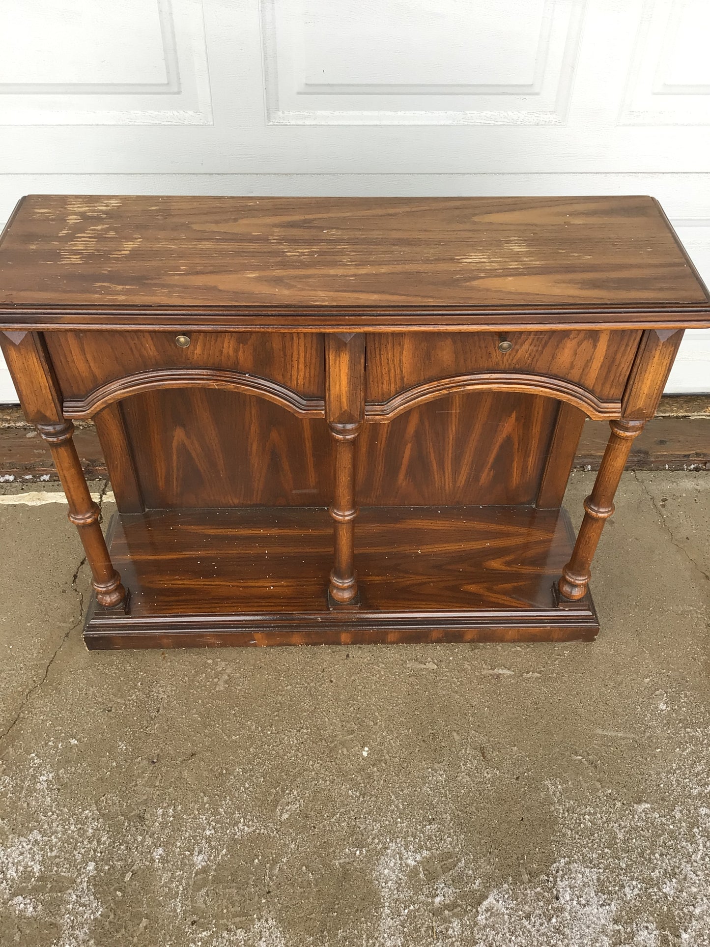 Wooden Hall Table with 2 Drawers