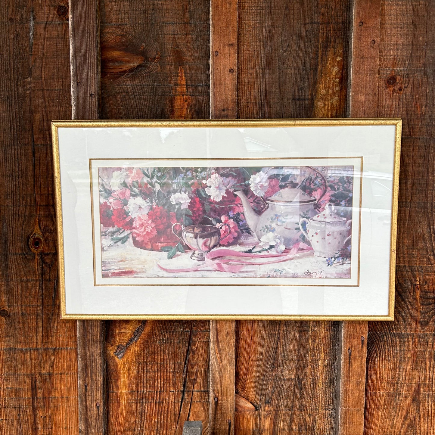 Framed and Matted Print - “Tea Party” by Richard Boyer