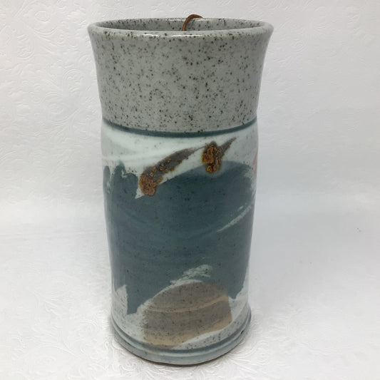 Blue and Gray Pottery Vase