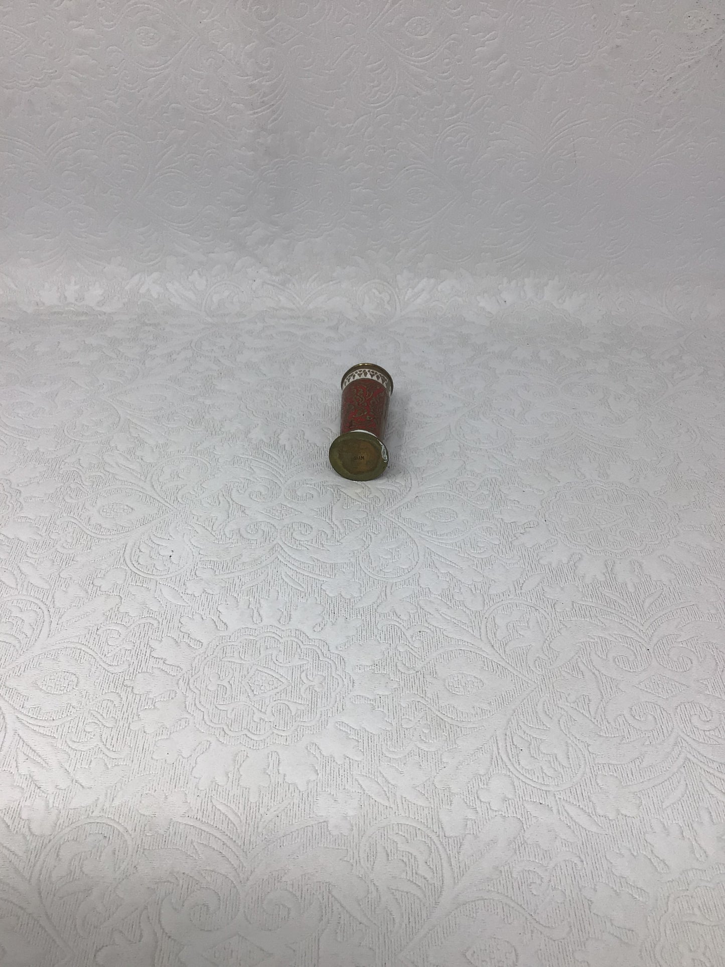 Brass and Enamel Toothpick Holder