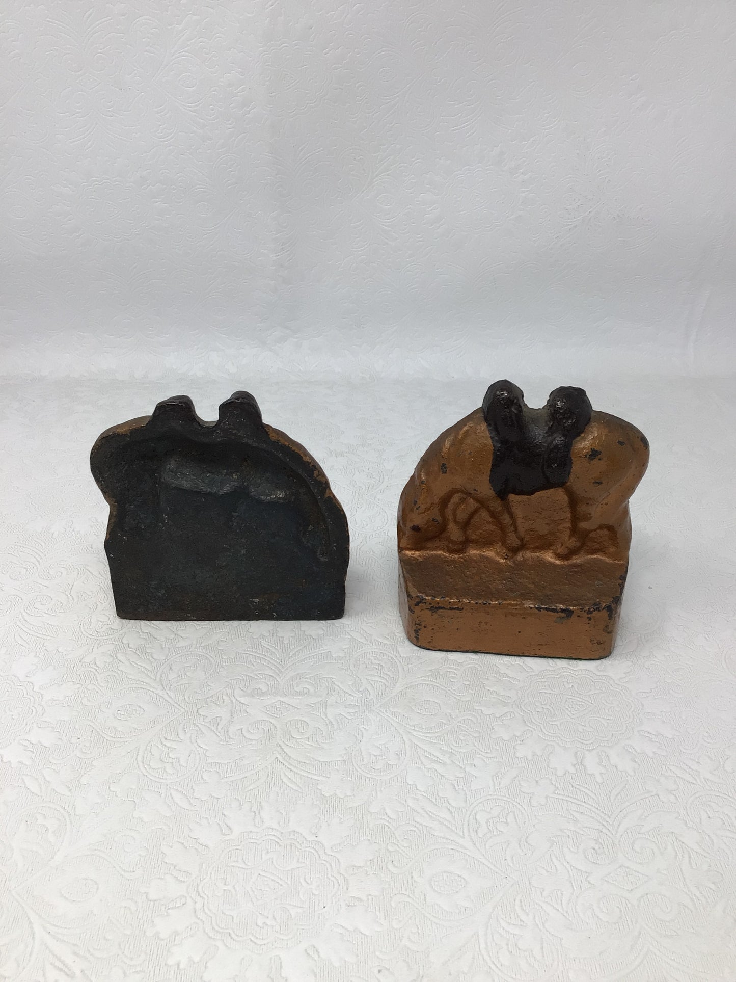 Vintage Set of 2 Cast Iron Grazing Horse Bookends
