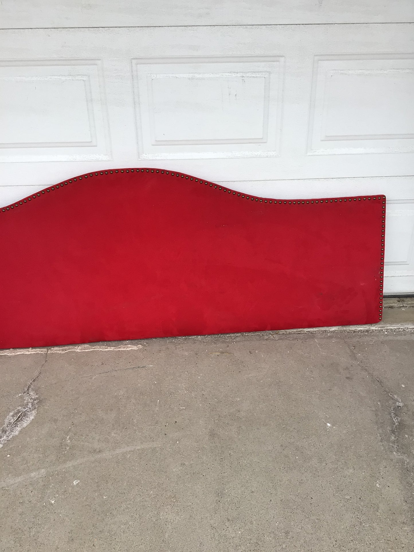 Red Suede Queen/King Headboard