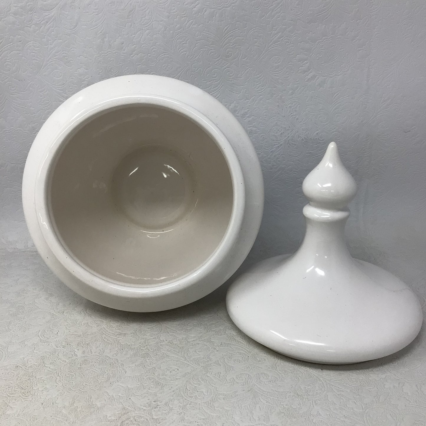 Large White Glass Urn