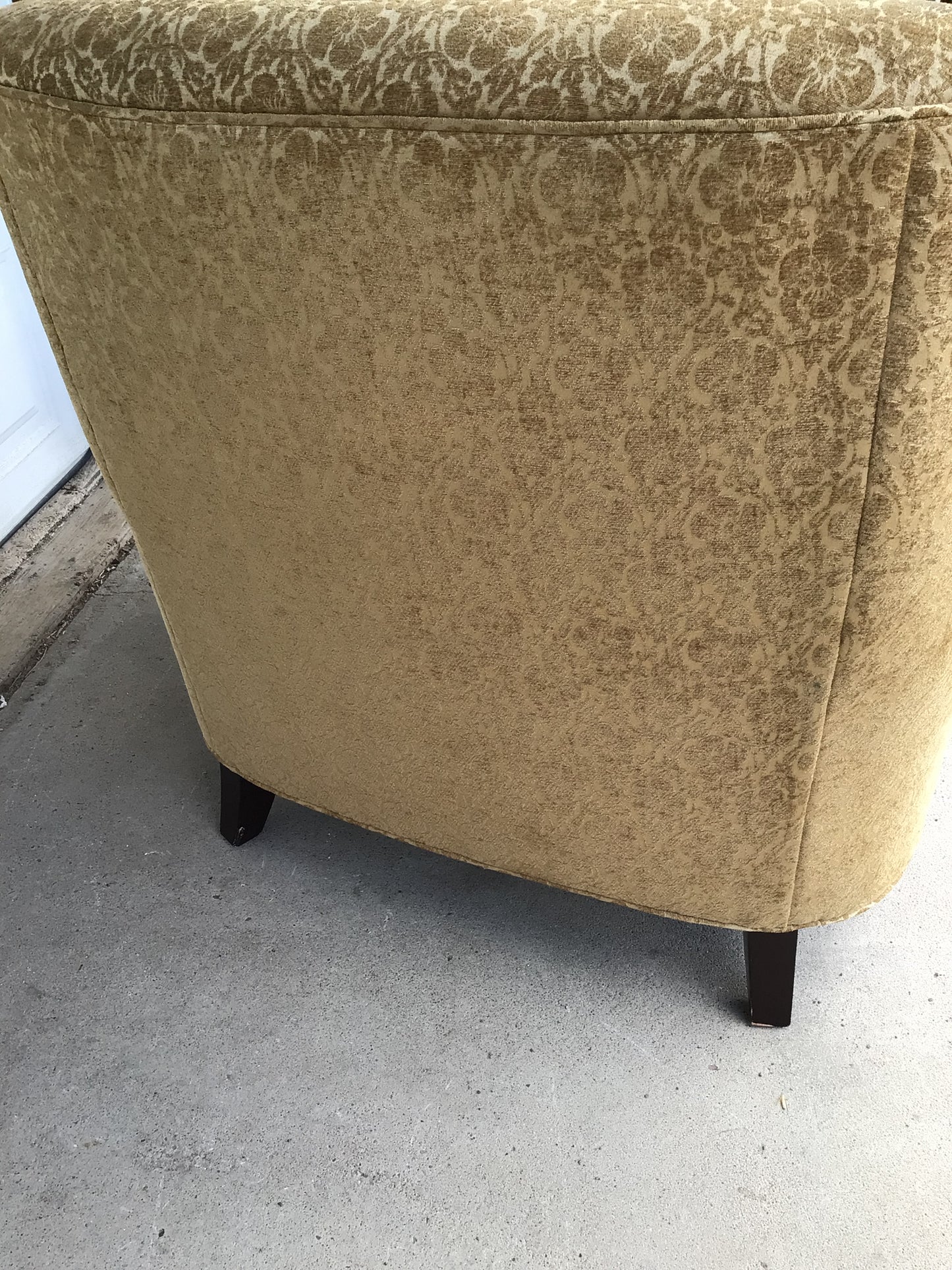 Bernhardt Gold Brocade Armchair