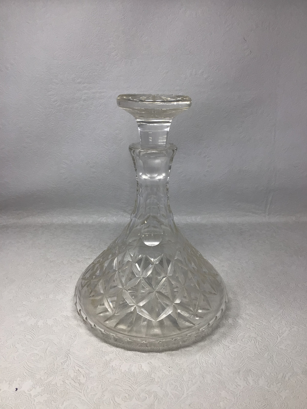 Vintage Lead Crystal Ship's Decanter