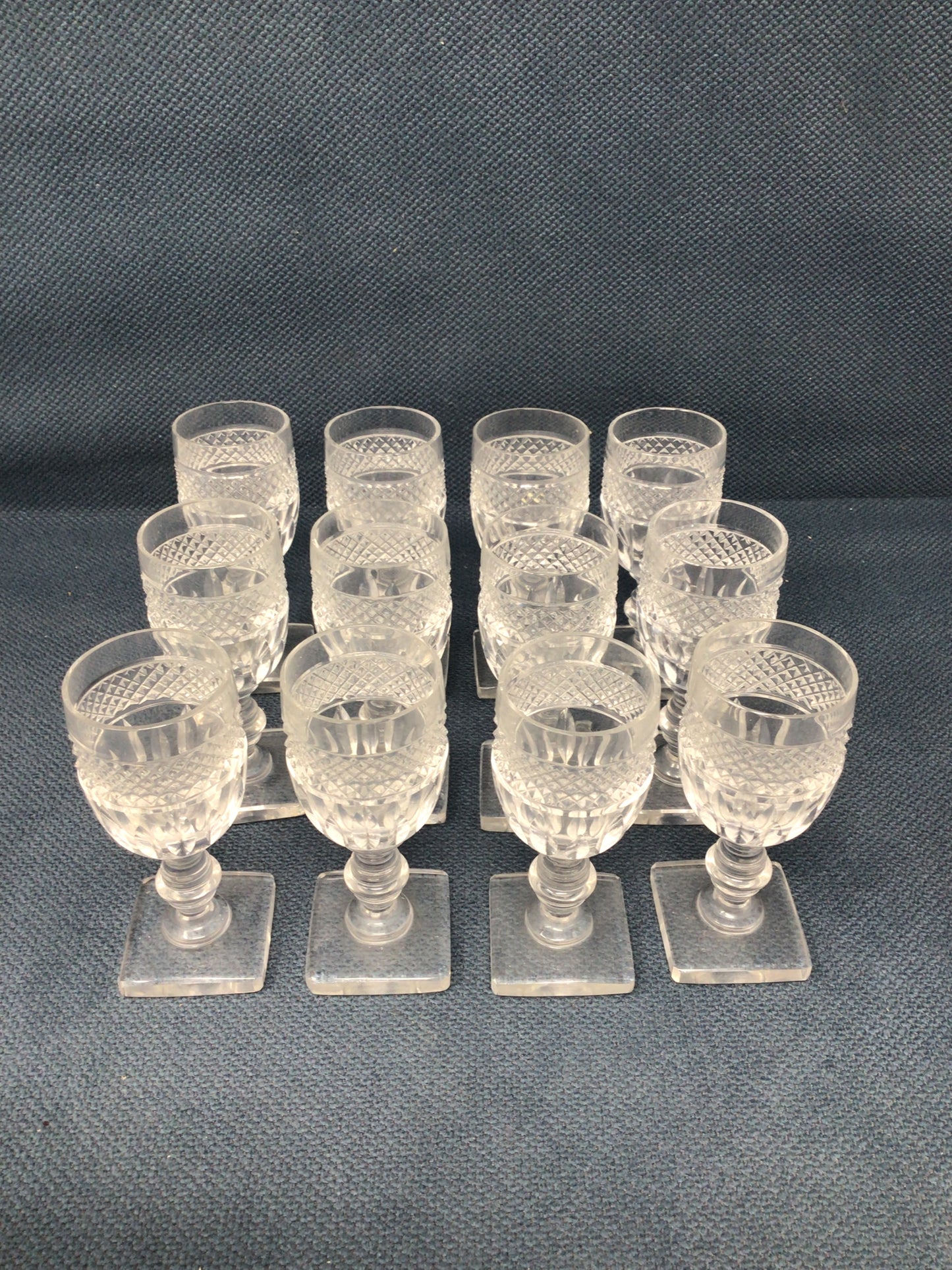 Set of 12 Mid-Century Liquor Glasses