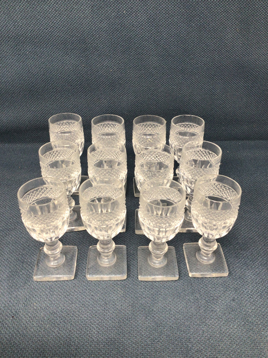 Set of 12 Mid-Century Liquor Glasses