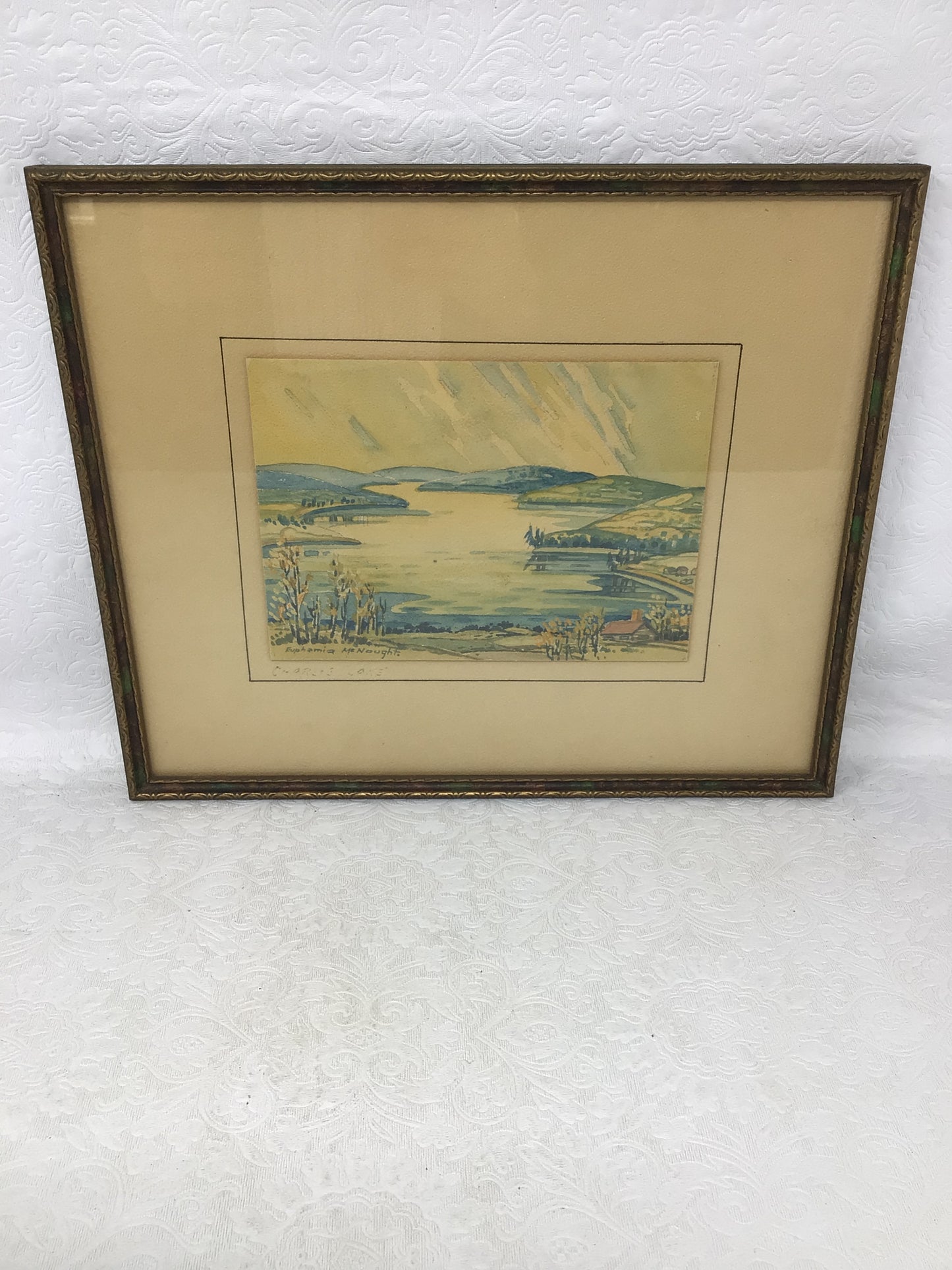Framed Landscape Watercolour Painting by Euphemia McNaught