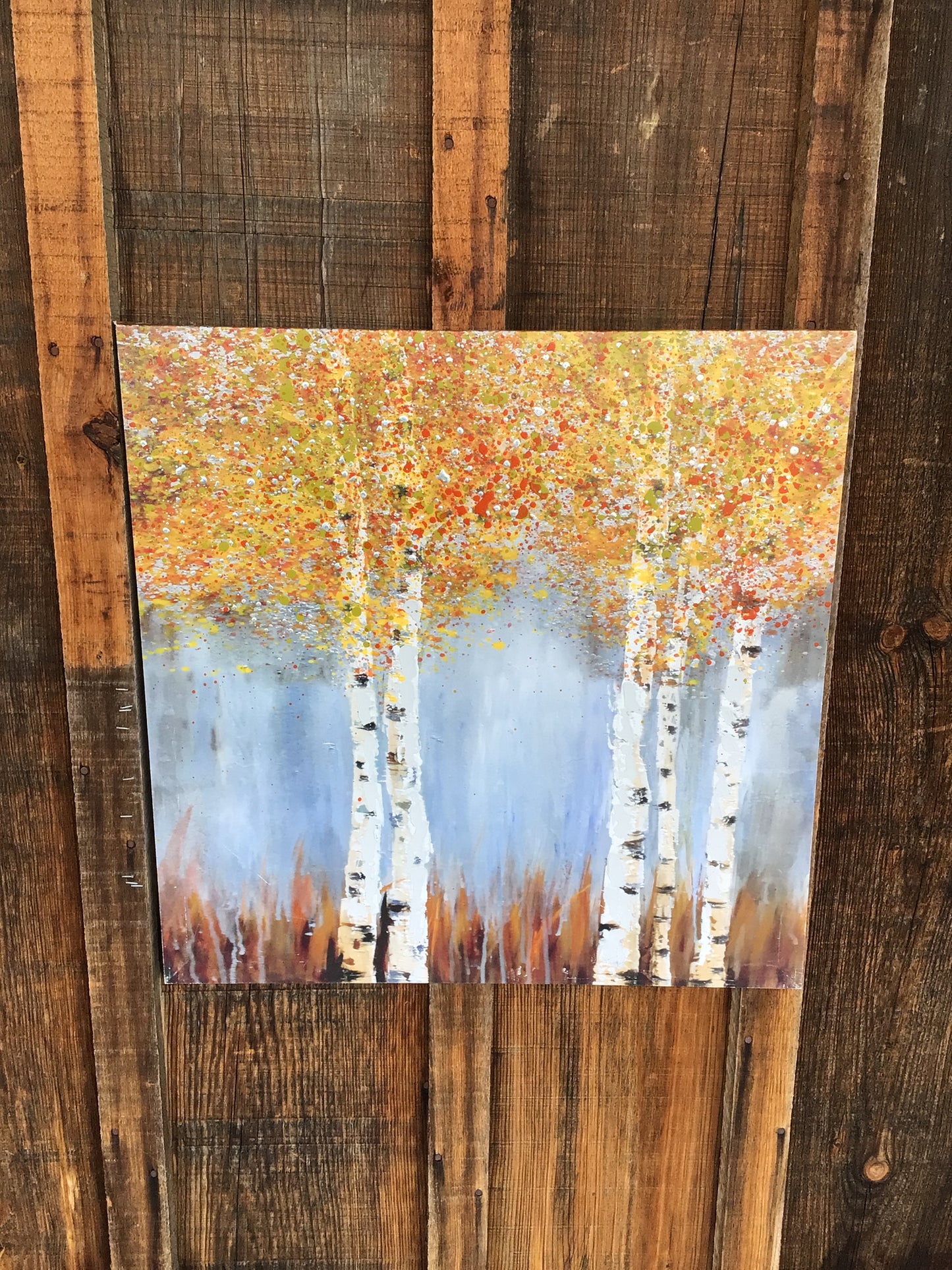 Autumn Birch Tree Landscape Print