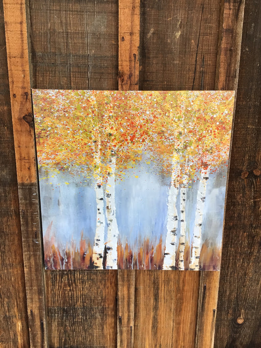 Autumn Birch Tree Landscape Print