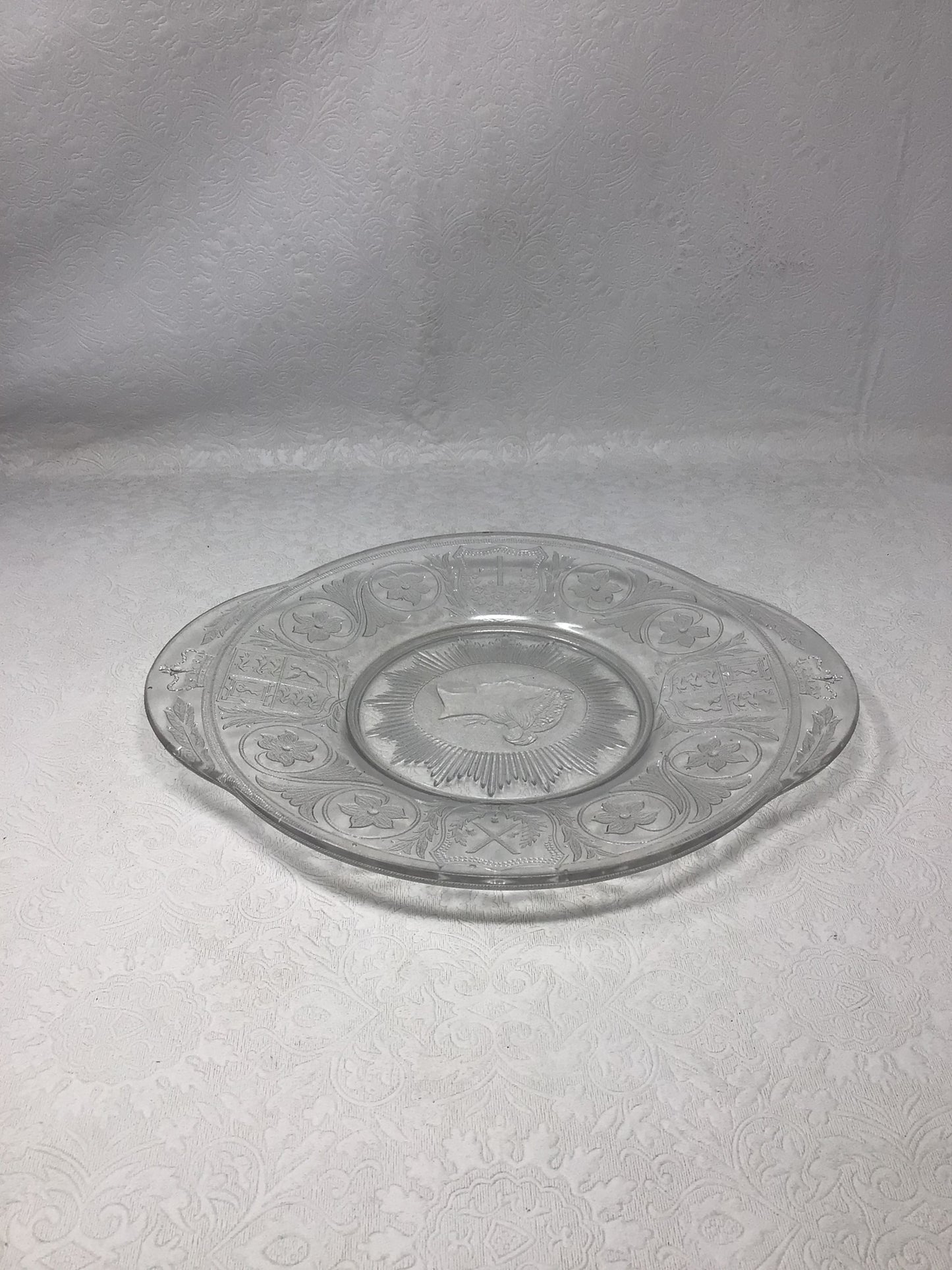 Vintage 1887 Commemorative Pressed Glass Plate