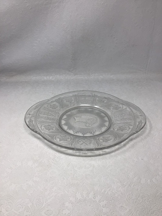Vintage 1887 Commemorative Pressed Glass Plate