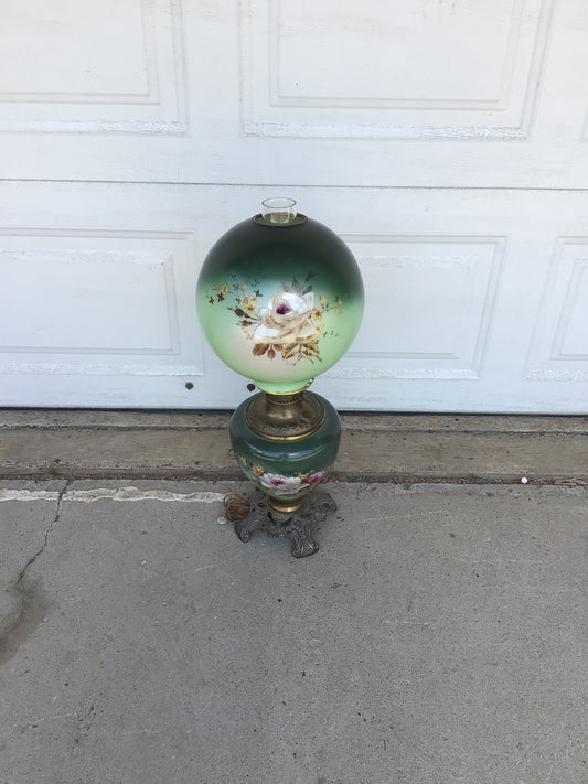 Antique Electrified Oil Lamp