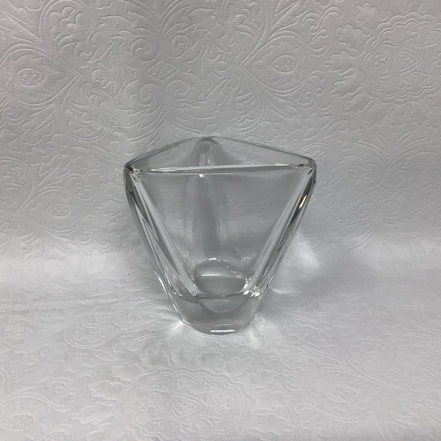 Vintage Val St-Lambert Triangle Crystal Vase