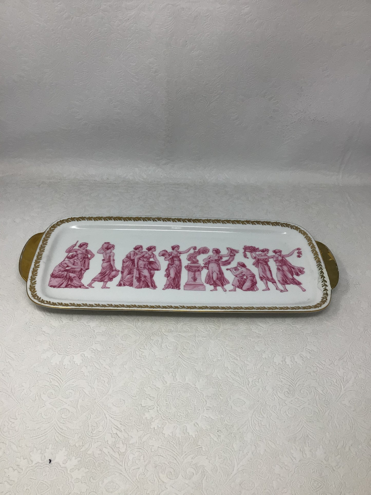 Bavaria Porcelain Pink Greek Platter