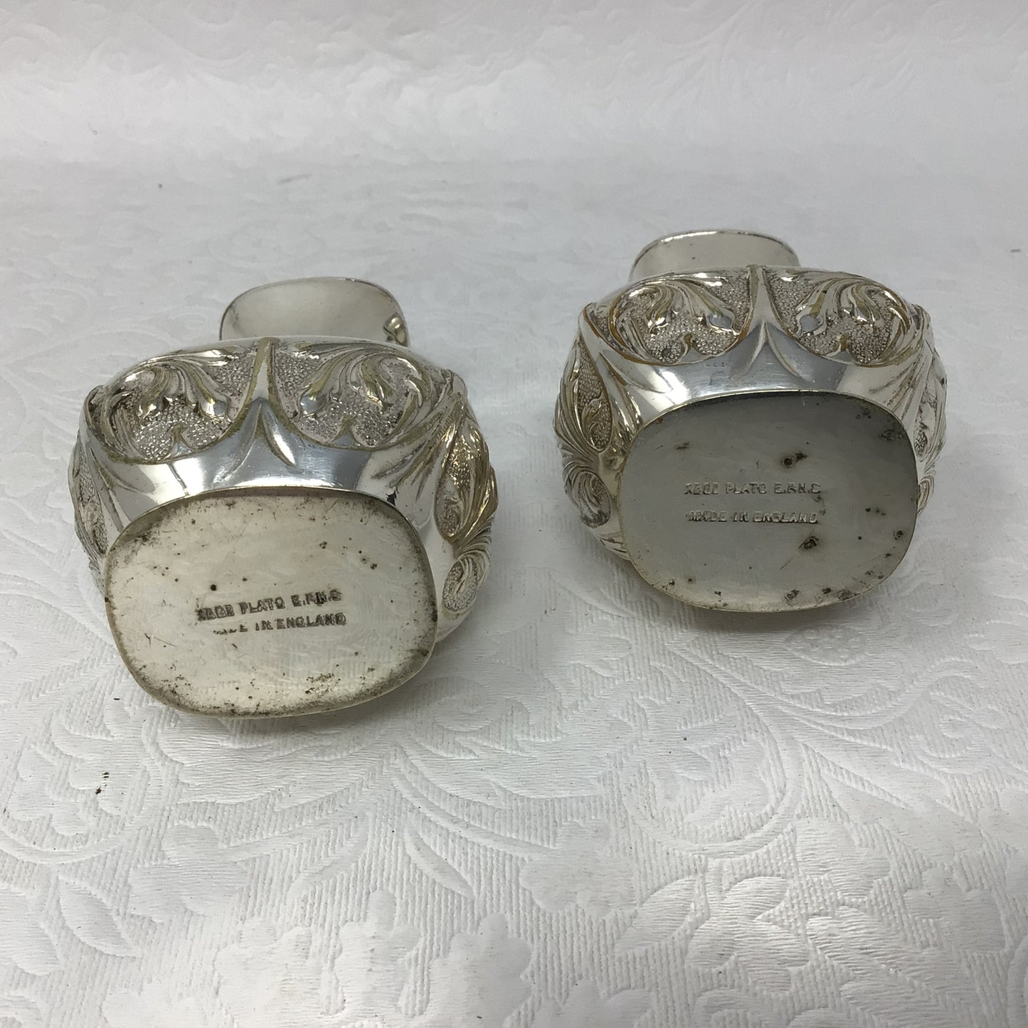 Vintage Silver Plate Salt & Pepper Set