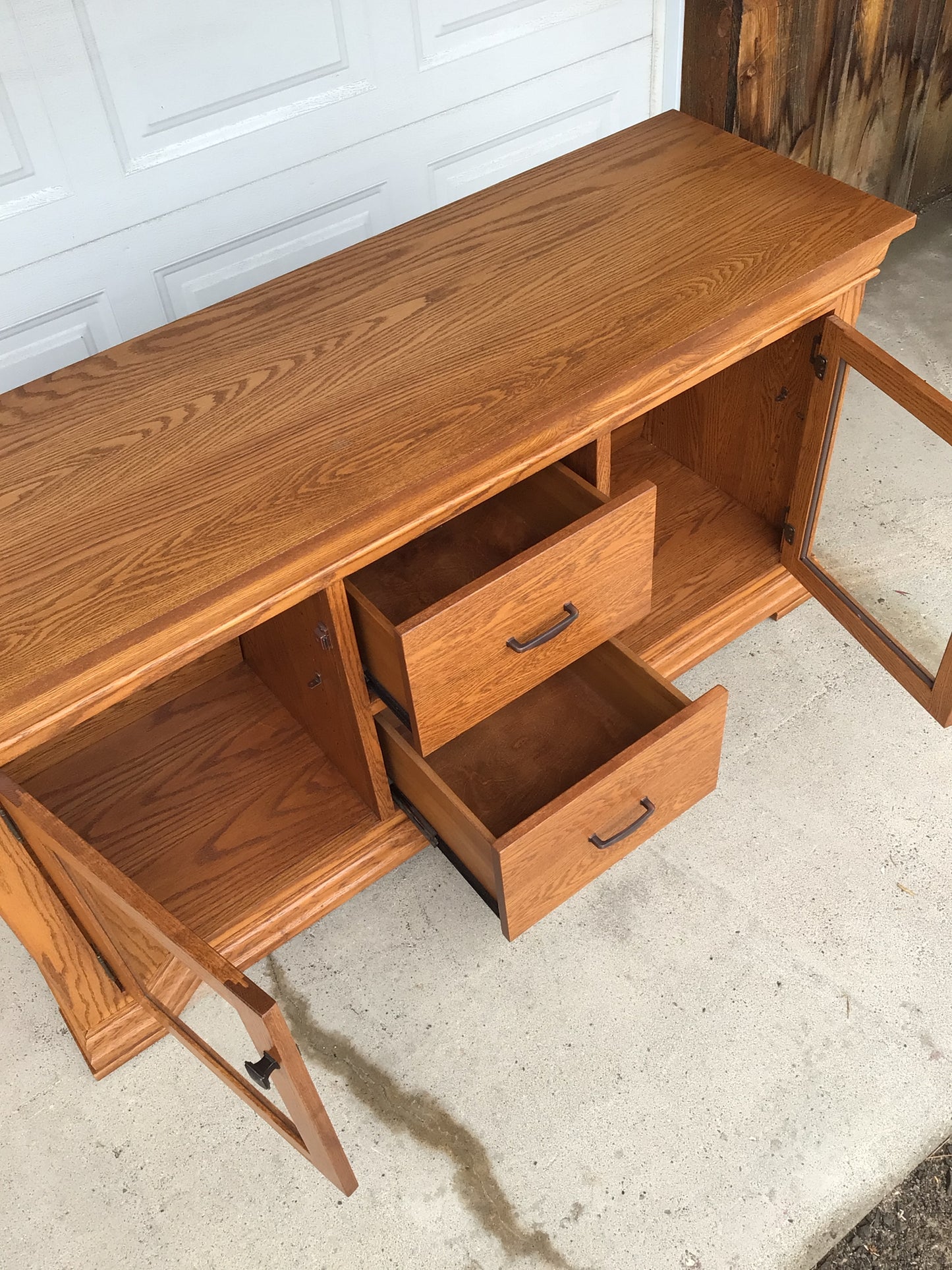 Powell Antique Oak Media Console