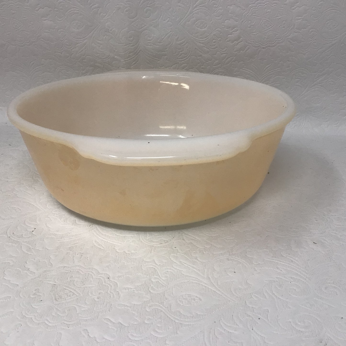 Vintage Fire King Peach Lustre 1 Q Baking Dish