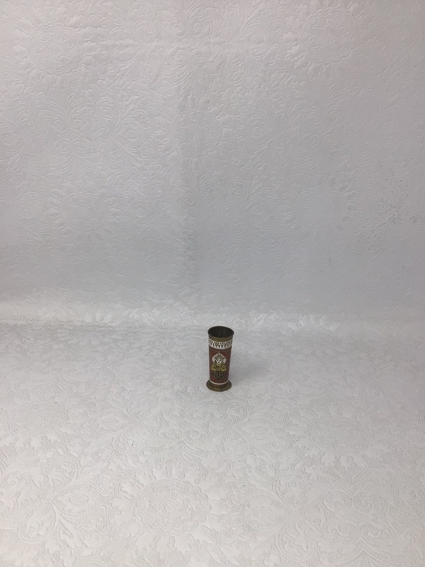 Brass and Enamel Toothpick Holder