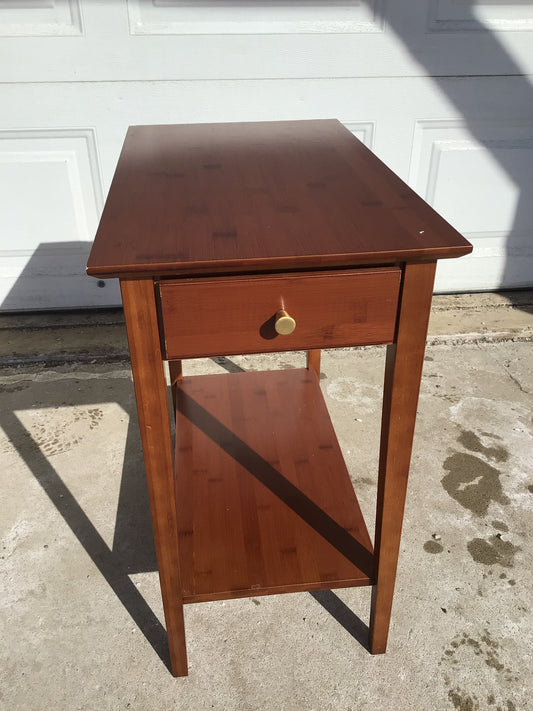 2-Tier Solid Acacia Recliner Table