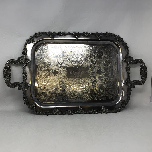 1941 Old English Reproduction Silver Plated Butler’s Tray