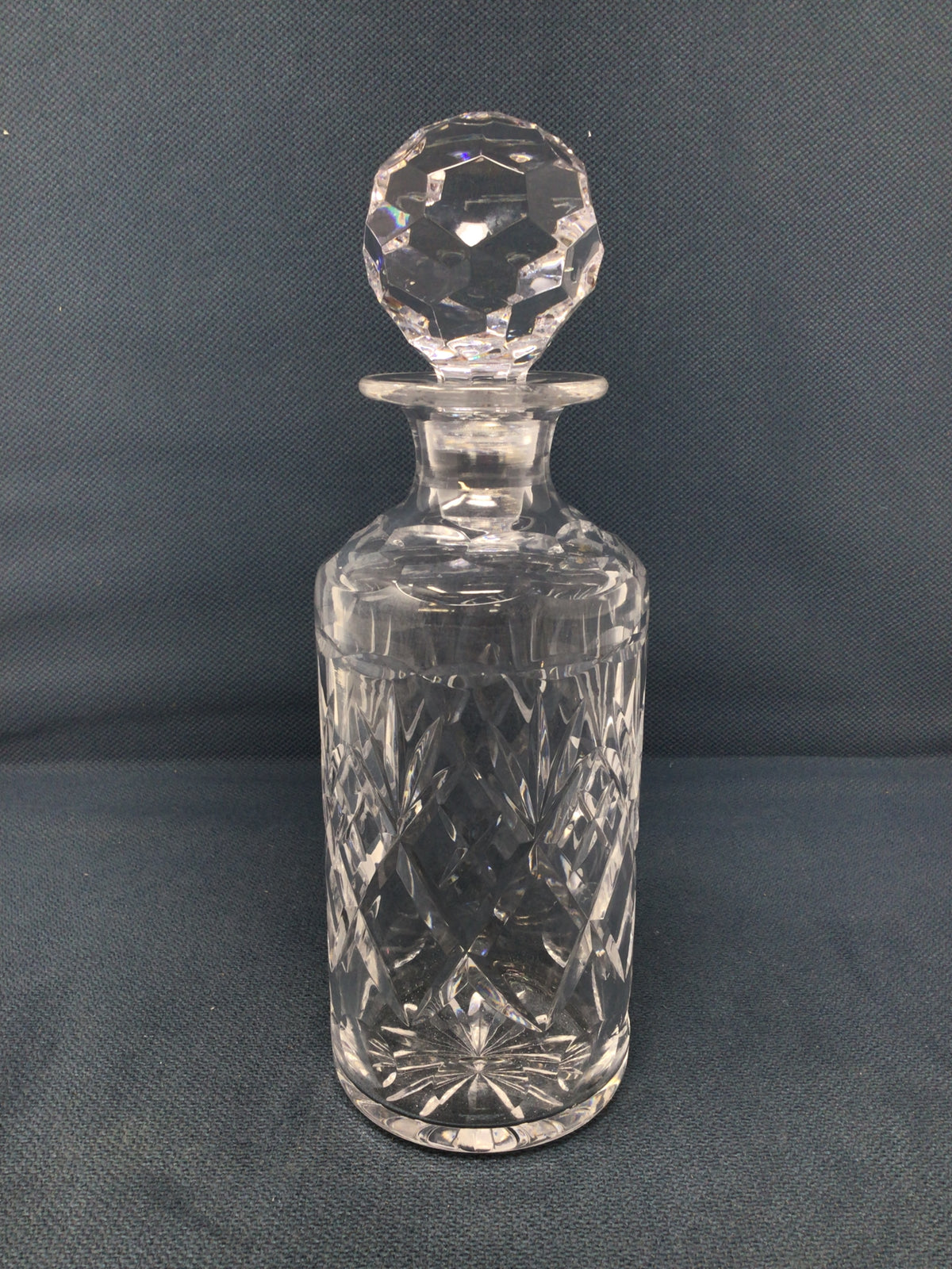 Cut Crystal Decanter with Hexagon Orb Lid