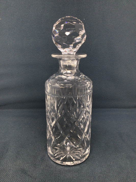 Cut Crystal Decanter with Hexagon Orb Lid