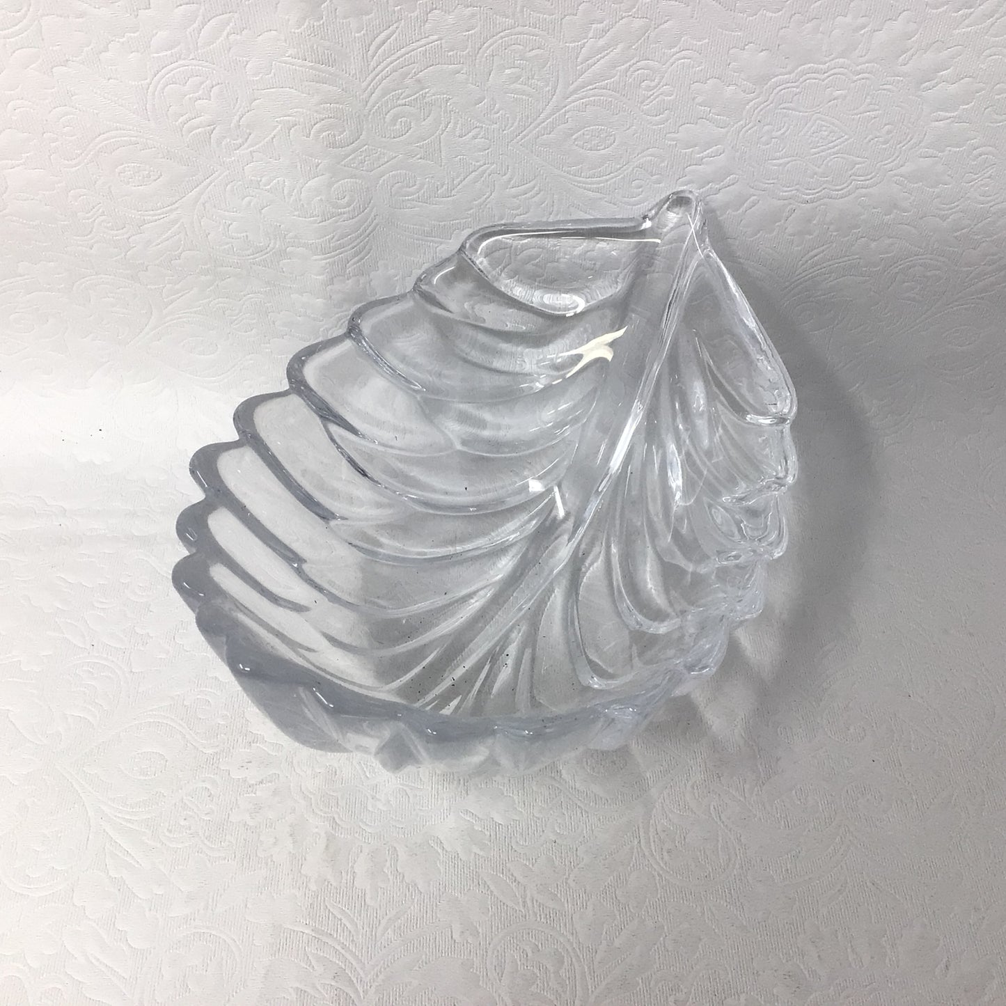 Vintage Bowring Glass Leaf Bowl