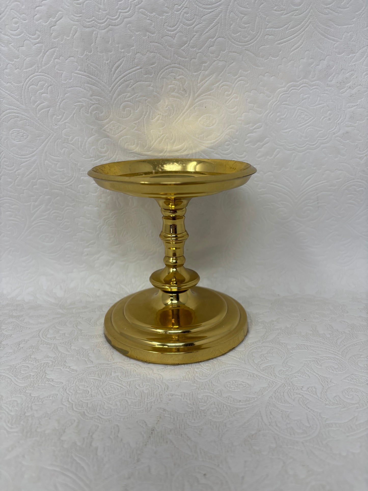PartyLite Polished Brass Pillar Candle Holder