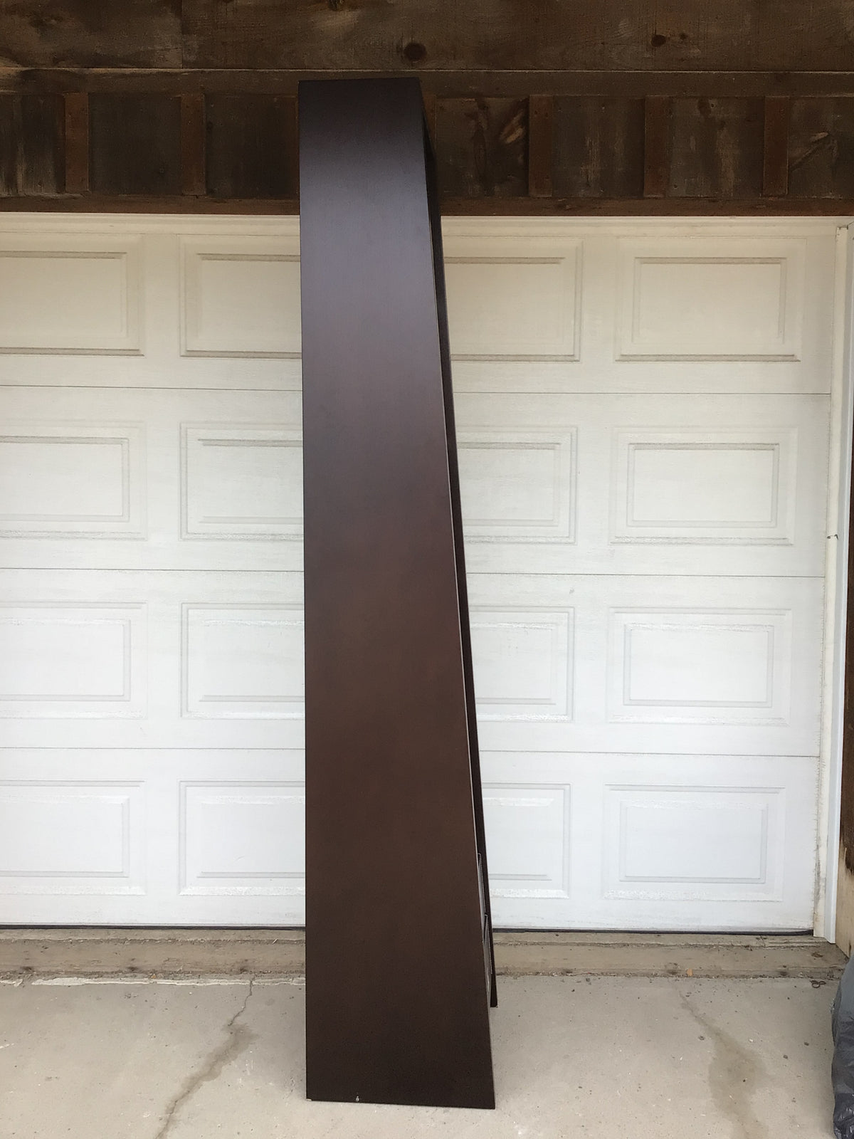 Tall Dark Wood Shelf